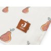 Detail hydrofilnej plienky Jollein Pear s potlačou hrušiek a logom