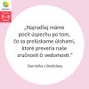 Strana knihy s motivačným textom a jednoduchými úlohami pre deti