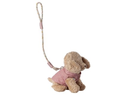 Maileg postroj a vodítko pro štěně - růžové