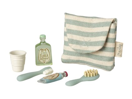 Maileg kosmetická sada v taštičce - modrý proužek