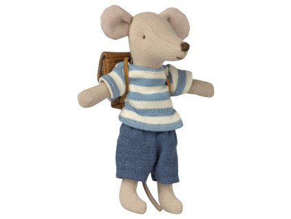 Maileg myšák školák na tříkolku/koloběžku s magnety v packách