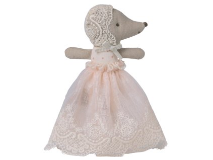 Maileg myší miminko ve slavnostním - pudrovorůžové
