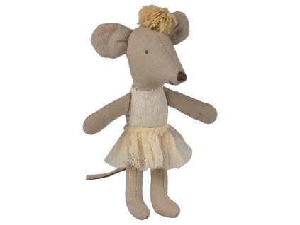 Maileg myška baletka v bílém - little sister