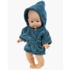 Collection Minikane poupee gordis nouveautes automne hiver 2021 peignoir en tissu eponge paon