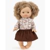 Collection Minikane poupee gordis nouveautes automne hiver 2021 ensemble lili automne jupe marron fonce en coton look