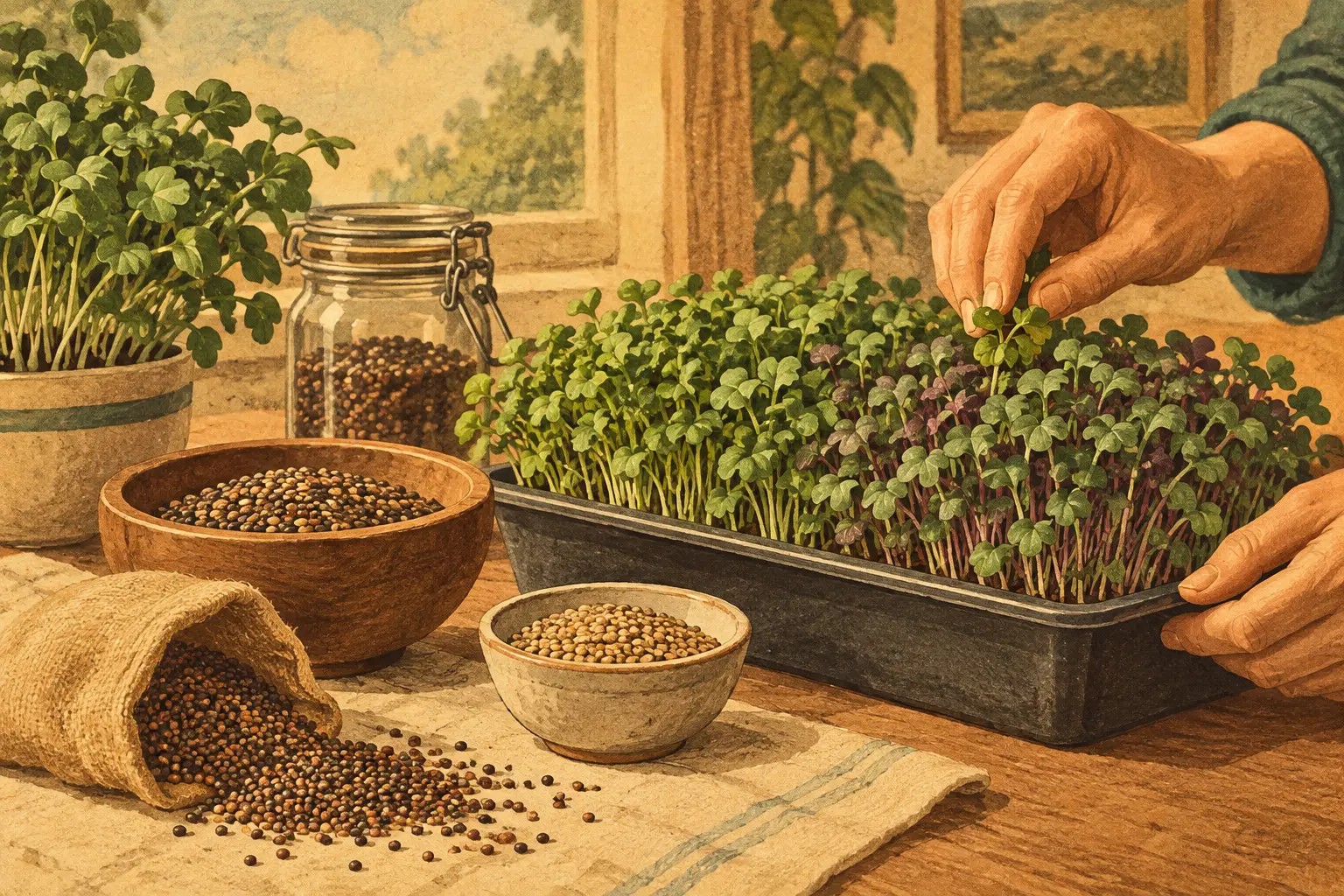 Bio semínka microgreens pro jisté pěstování