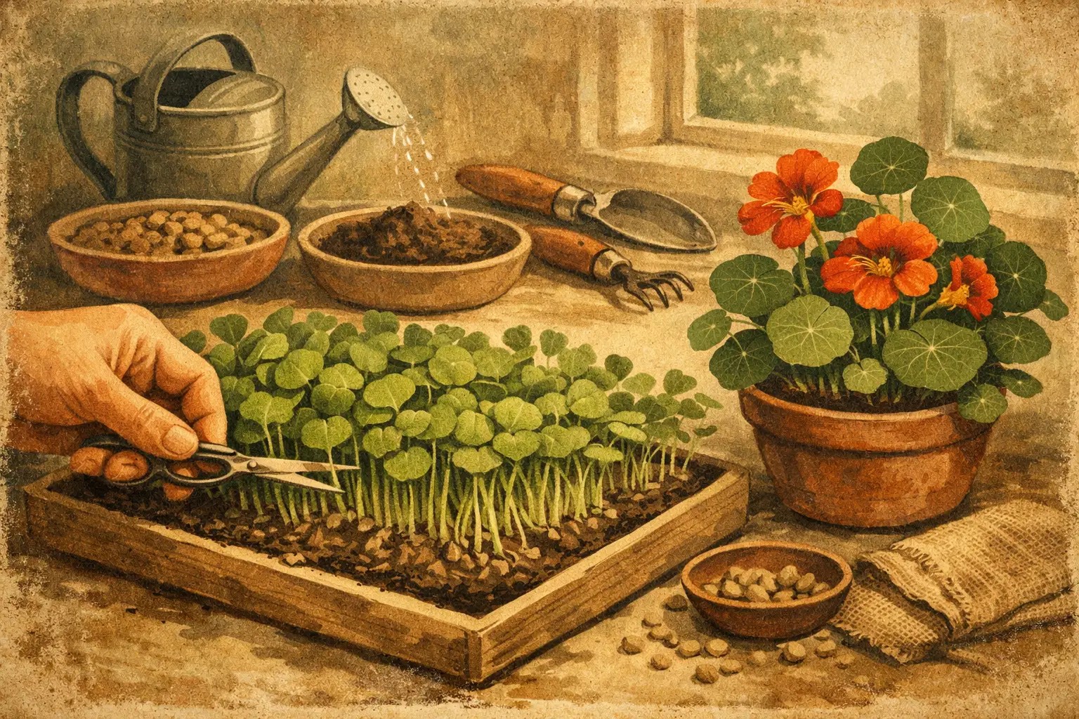 Jak pěstovat lichořeřišnici jako microgreens