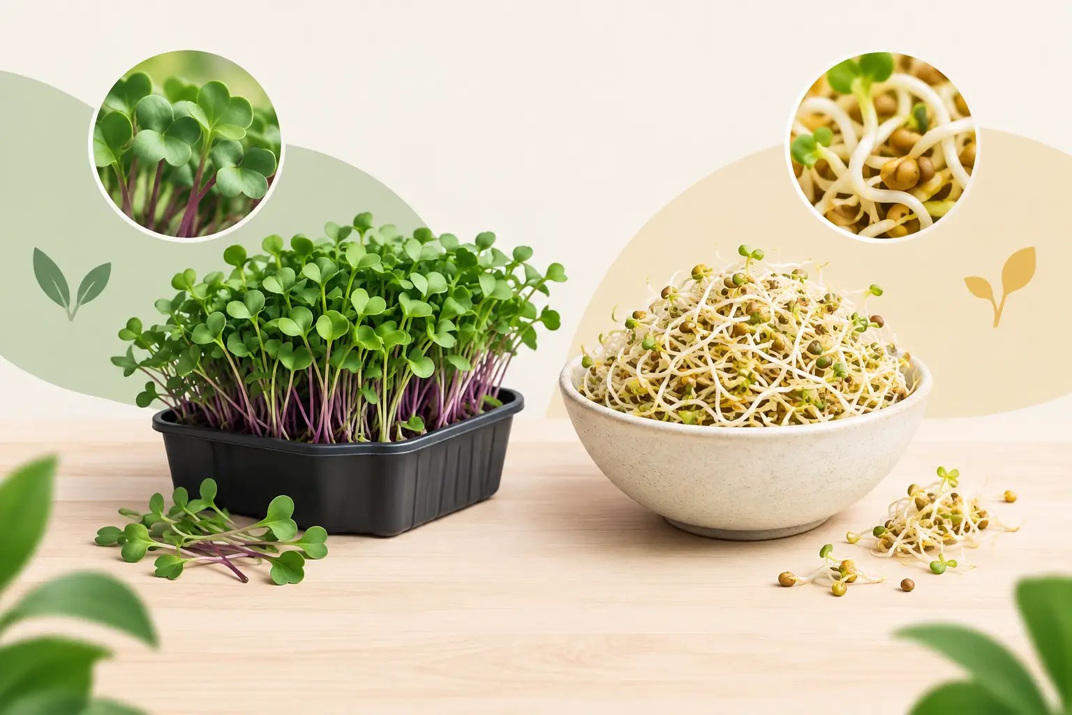 Microgreens nebo klíčky? Rozdíl, chuť a pěstování