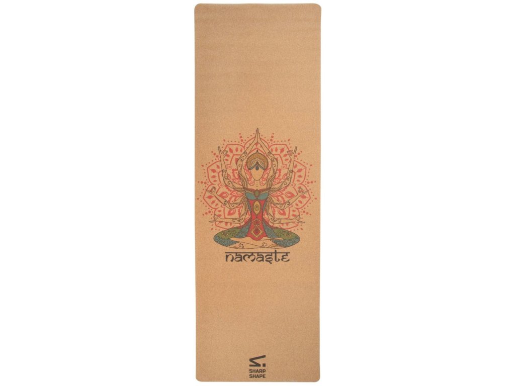 Sharp Shape Cork travel yoga mat Namaste