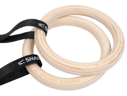 Sharp Shape Wooden gymnastic rings