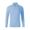 Pique Polo LS-nebesky modrá