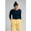 Dámské bavlněné triko s 3/4 rukávem CityZen NAVY s Elastanem (Velikost XXL/44)