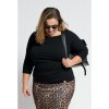 1212 4 damske bavlnene triko plus size cityzen cerne s elastanem