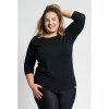 1212 1 damske bavlnene triko plus size cityzen cerne s elastanem