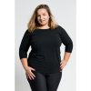 1212 damske bavlnene triko plus size cityzen cerne s elastanem