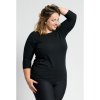 1212 2 damske bavlnene triko plus size cityzen cerne s elastanem