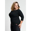 1212 3 damske bavlnene triko plus size cityzen cerne s elastanem