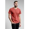Bavlněné triko CityZen cihlové výstřih do V (Velikost XXL)