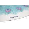 Sharp Shape Runde Yogamatte mit Pfauenmotiv