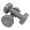 Vinyl dumbbells 2 x 4 kg gray Sharp Shape