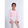 warm up long sleeve elisa crossover ballet dance pink