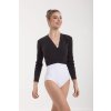 warm up long sleeve elisa crossover ballet dance black