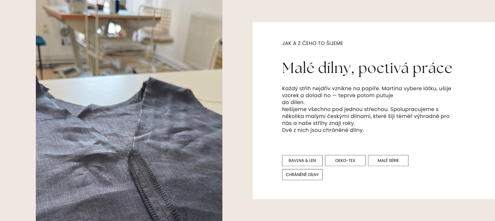 Malé dílny, poctivá práce