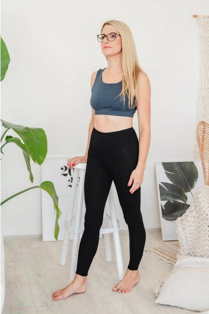 Dámská bavlněná podprsenka BASIC tmavě šedá (Velikost XXL)