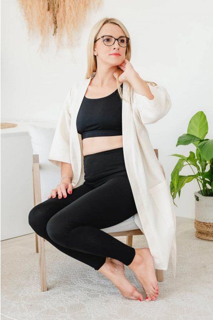 Dámská bavlněná podprsenka BASIC černá (Velikost XXL)