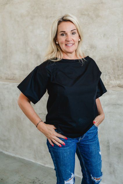 Dámská tunika POPLIN černá (Velikost XS)