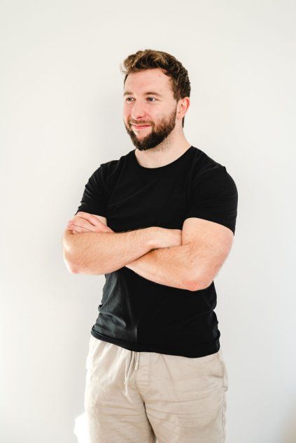 Pánské tričko BASIC kulatý výstřih black (Velikost XL)