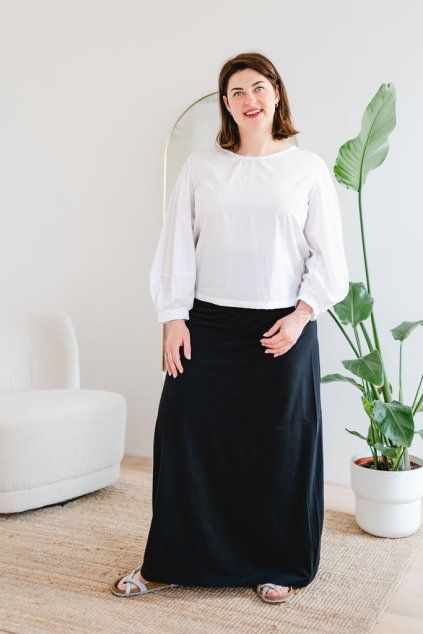 Sukně dlouhá BASIC černá (Velikost XS)