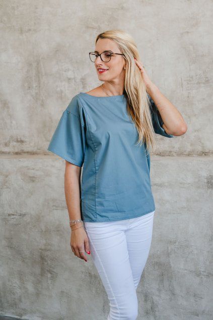 Dámská tunika POPLIN mint (Velikost XL)