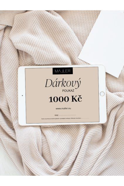 Elektronický dárkový poukaz v hodnotě 1000 Kč