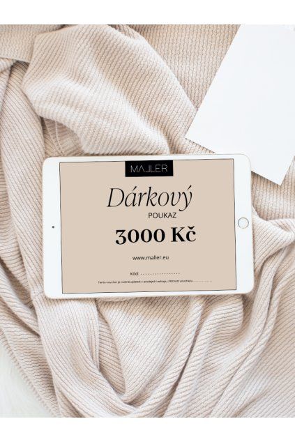Elektronicky dárkový poukaz v hodnotě 3000 Kč
