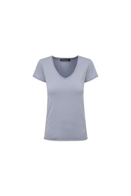 Dámské tričko BASIC "V" světle šedé (Velikost XS)