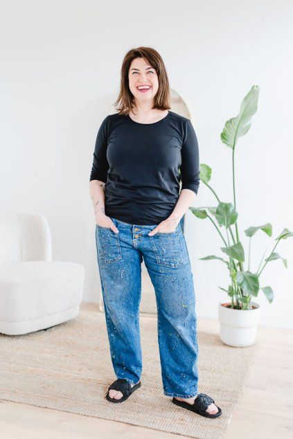 Dámské tričko BASIC 3/4 rukáv černé (Velikost XS)