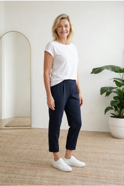 Dámské kalhoty LUXURY modré