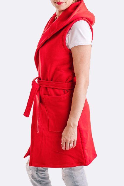 Tepláková vesta POMP RED (Velikost XL)