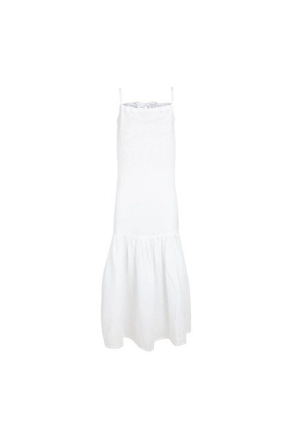 Šaty lněné LINEN WHITE (Velikost XS)