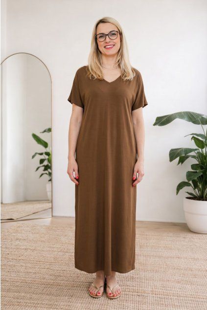 Saty VIVI camel bez pasku