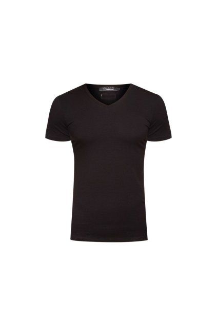 Pánské tričko BASIC "V" black (Velikost XL)