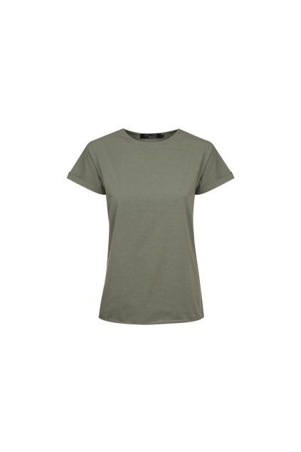 Dámské tričko BASIC khaki (Velikost XS)