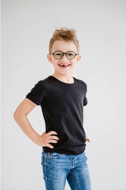 Dětské tričko BASIC černé (Velikost 98/104)
