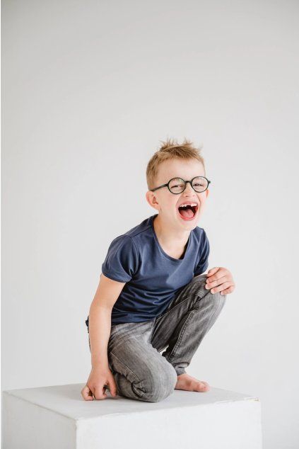 Dětské tričko BASIC tmavě šedé (Velikost 98/104)