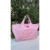 Lněná MAXI taška růžová