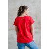 Dámské tričko BASIC ROLL red (Velikost XS)