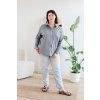 Dámská bavlněná košile OVERSIZE tmavě šedá (Velikost XL)