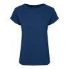 Dámské tričko BASIC ROLL modré (Velikost XS)