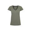 Dámské tričko BASIC "V" khaki (Velikost XS)